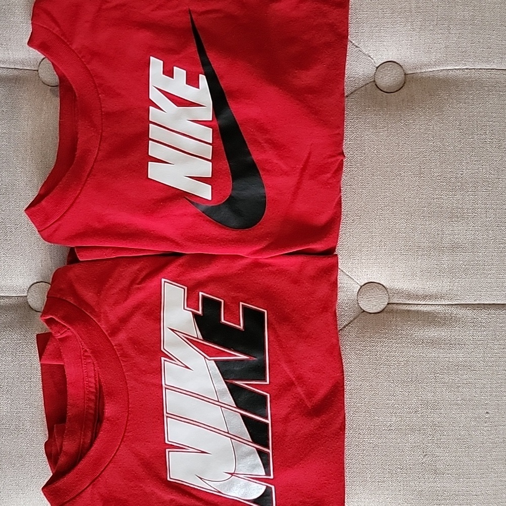 Nike Kids Red Long Sleeve Tees